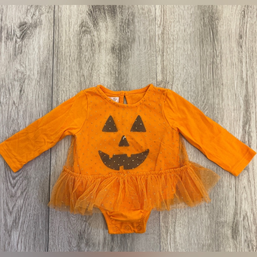 Mudpie Pumpkin Onesie 0-3 Months